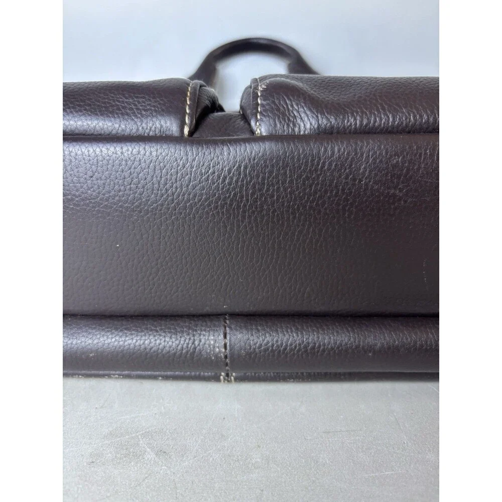 Henderson Laptop Briefcase Messenger Bag Leather Brown Travel Sleeve